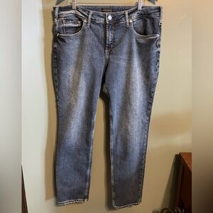 Silver Jeans Women's Boyfriend Jeans in Dark Gray Wash